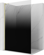 Mexen Kioto L ścianka prysznicowa Walk-in 120 x 200 cm, ombre czarna 8 mm, złota - 800-120-103-50-76