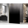 Mexen Kioto L ścianka prysznicowa Walk-in 120 x 200 cm, ombre czarna 8 mm, złota szczotkowana - 800-120-103-55-76