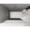 Mexen Kioto L ścianka prysznicowa Walk-in 120 x 200 cm, ombre czarna 8 mm, złota szczotkowana - 800-120-103-55-76