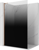 Mexen Kioto L ścianka prysznicowa Walk-in 70 x 200 cm, ombre czarna 8 mm, różowe złoto - 800-070-103-60-76