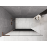 Mexen Kioto L ścianka prysznicowa Walk-in 70 x 200 cm, ombre czarna 8 mm, różowe złoto - 800-070-103-60-76