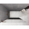 Mexen Kioto L ścianka prysznicowa Walk-in 100 x 200 cm, ombre czarna 8 mm, różowe złoto - 800-100-103-60-76