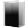 Mexen Kioto L ścianka prysznicowa Walk-in 100 x 200 cm, ombre czarna 8 mm, różowe złoto - 800-100-103-60-76
