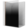 Mexen Kioto L ścianka prysznicowa Walk-in 110 x 200 cm, ombre czarna 8 mm, różowe złoto - 800-110-103-60-76