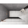 Mexen Kioto L ścianka prysznicowa Walk-in 100 x 200 cm, ombre czarna 8 mm, miedź szczotkowana - 800-100-103-65-76