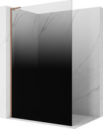 Mexen Kioto L ścianka prysznicowa Walk-in 110 x 200 cm, ombre czarna 8 mm, miedź szczotkowana - 800-110-103-65-76