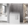Mexen Kioto+ duschvägg med hylla Walk-in 80 x 200 cm, vit ombre 8 mm, vit - 800-080-121-20-86