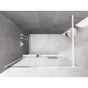 Mexen Kioto+ parede de duche com prateleira Walk-in 80 x 200 cm, ombre branca 8 mm, branca - 800-080-121-20-86