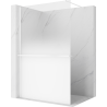 Mexen Kioto+ duschvägg med hylla Walk-in 80 x 200 cm, vit ombre 8 mm, vit - 800-080-121-20-86