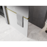 Mexen Kioto+ duschvägg med hylla Walk-in 70 x 200 cm, ombre vit 8 mm, guld - 800-070-121-50-86
