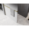 Mexen Kioto+ ścianka prysznicowa z półką Walk-in 150 x 200 cm, ombre biała 8 mm, złota szczotkowana - 800-150-121-55-86