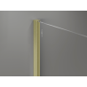 Mexen Kioto+ ścianka prysznicowa z półką Walk-in 150 x 200 cm, ombre biała 8 mm, złota szczotkowana - 800-150-121-55-86