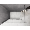 Mexen Kioto+ ścianka prysznicowa z półką Walk-in 70 x 200 cm, ombre biała 8 mm, gun gray szczotkowany - 800-070-121-66-86