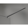 Mexen Kioto+ ścianka prysznicowa z półką Walk-in 70 x 200 cm, ombre biała 8 mm, gun gray szczotkowany - 800-070-121-66-86