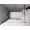Mexen Kioto+ shower wall with shelf Walk-in 70 x 200 cm, white ombre 8 mm, black - 800-070-121-70-86
