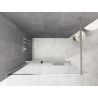 Mexen Kioto+ dušisein koos Walk-in riiuliga, 130 x 200 cm, valge ombre 8 mm, harjatud nikkel - 800-130-121-97-86