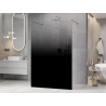 Mexen Kioto Mampara de ducha independiente 140 x 200 cm, ombre negra 8 mm, cromo - 800-140-002-01-76