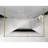 Mexen Kioto ścianka prysznicowa wolnostojąca 100 x 200 cm, ombre czarna 8 mm, złota szczotkowana - 800-100-002-55-76