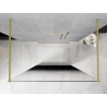 Mexen Kioto ścianka prysznicowa wolnostojąca 120 x 200 cm, ombre czarna 8 mm, złota szczotkowana - 800-120-002-55-76