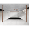 Mexen Kioto ścianka prysznicowa wolnostojąca 100 x 200 cm, ombre czarna 8 mm, miedź szczotkowana - 800-100-002-65-76