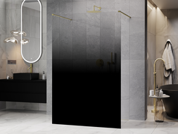 Mexen Kioto ελεύθερη άξονας ντους 130 x 200 cm, ombre μαύρη 8 mm, βουρτσισμένος