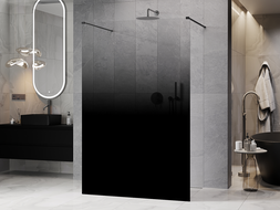 Mexen Kioto ελεύθερη γυάλινη καμπίνα ντους 110 x 200 cm, μαύρο ομπρέ 8 mm,