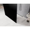 Mexen Kioto standalone shower wall 110 x 200 cm, black ombre 8 mm, brushed gun gray - 800-110-002-66-76
