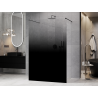 Mexen Kioto paroi de douche autoportante 150 x 200 cm, ombre noir 8 mm, gris canon brossé - 800-150-002-66-76