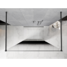 Mexen Kioto friliggande duschvägg 150 x 200 cm, ombre svart 8 mm, borstade gun gray - 800-150-002-66-76