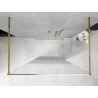 Mexen Kioto ścianka prysznicowa wolnostojąca 140 x 200 cm, ombre biała 8 mm, złota - 800-140-002-50-86