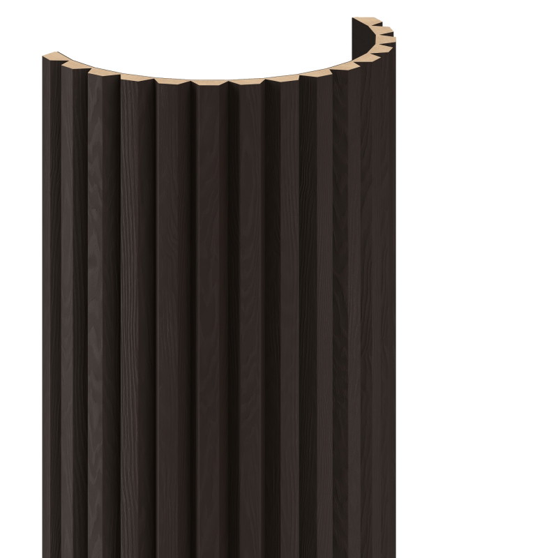 Mexen Ovalo 02 Probe flexibler gerillter Wandlamellen, technisches Furnier, Schwarze Eiche - S130-02-046-S