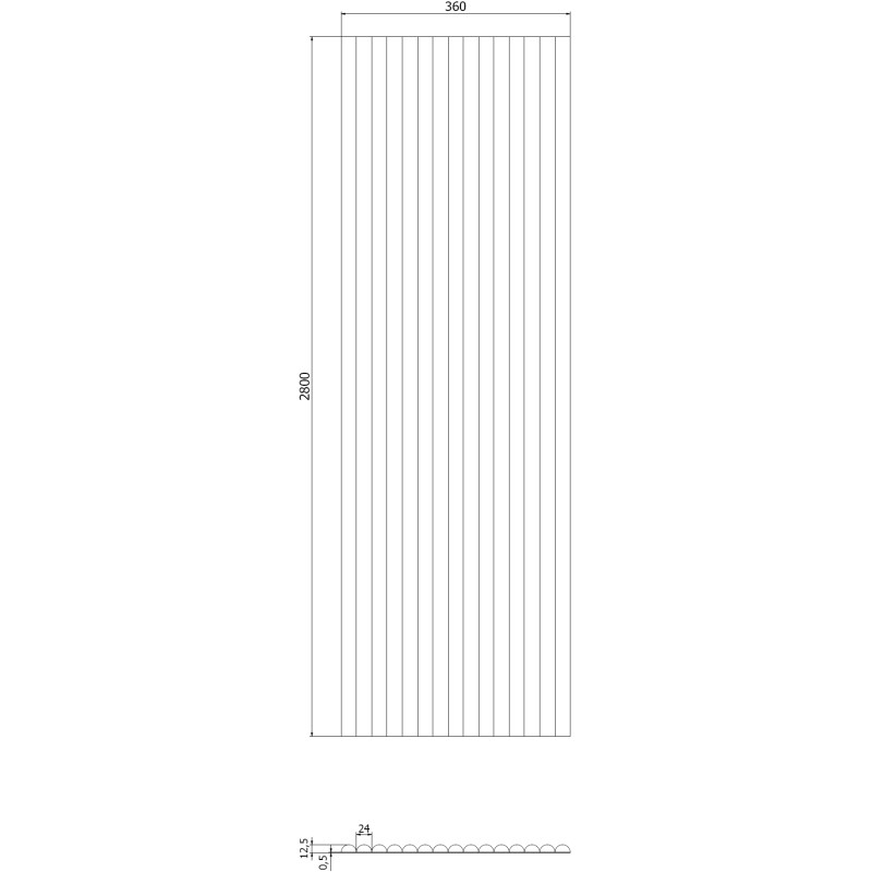 Mexen Ovalo 03 Probe von flexiblen, gerillten Wandpaneelen, technisches Furnier, Schwarze Eiche - S130-03-046-S