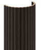 Mexen Ovalo 03 Probe von flexiblen, gerillten Wandpaneelen, technisches Furnier, Schwarze Eiche - S130-03-046-S
