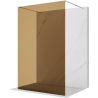 Mexen Kioto Freestanding shower wall 110 x 200 cm, bronze 8 mm, chrome - 800-110-002-01-32