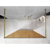 Mexen Kioto fristående duschvägg 110 x 200 cm, brons 8 mm, guld - 800-110-002-50-32