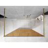 Mexen Kioto ścianka prysznicowa wolnostojąca 110 x 200 cm, brąz 8 mm, złota - 800-110-002-50-32