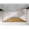 Mexen Kioto ścianka prysznicowa wolnostojąca 110 x 200 cm, brąz 8 mm, złota szczotkowana - 800-110-002-55-32