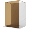 Mexen Kioto ścianka prysznicowa wolnostojąca 100 x 200 cm, brąz 8 mm, miedź szczotkowana - 800-100-002-65-32