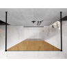 Mexen Kioto ścianka prysznicowa wolnostojąca 100 x 200 cm, brąz 8 mm, czarna - 800-100-002-70-32