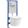 Mexen Lena inbouw WC-set Tex Slim met toiletpot en softclose zitting, wit - 610030220500