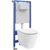 Mexen Rico Unterputz WC-Set Tex Slim mit WC-Schüssel Tornado und Soft-Close-Sitz, weiß - 610030720500T