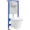 Mexen Rico ugradbeni WC set Tex Slim sa WC školjkom Tornado i sjedalom sa sporim zatvaranjem, bijeli - 610030720300T