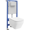Mexen Riva WC Unterputz-Set mit Rahmen Tex Slim, WC-Schüssel Tornado und Soft-Close-Sitz, weiß - 610030630200T