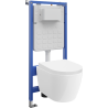 Mexen Carmen Unterputz-WC-Set Tex Slim mit WC-Schüssel und Soft-Close-Sitz, weiß - 610030880200