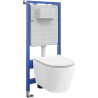 Mexen Carmen WC set podžbukni Tex Air Slim s WC školjkom Tornado i daskom s mekanim zatvaranjem, bijela - 610030880500TA