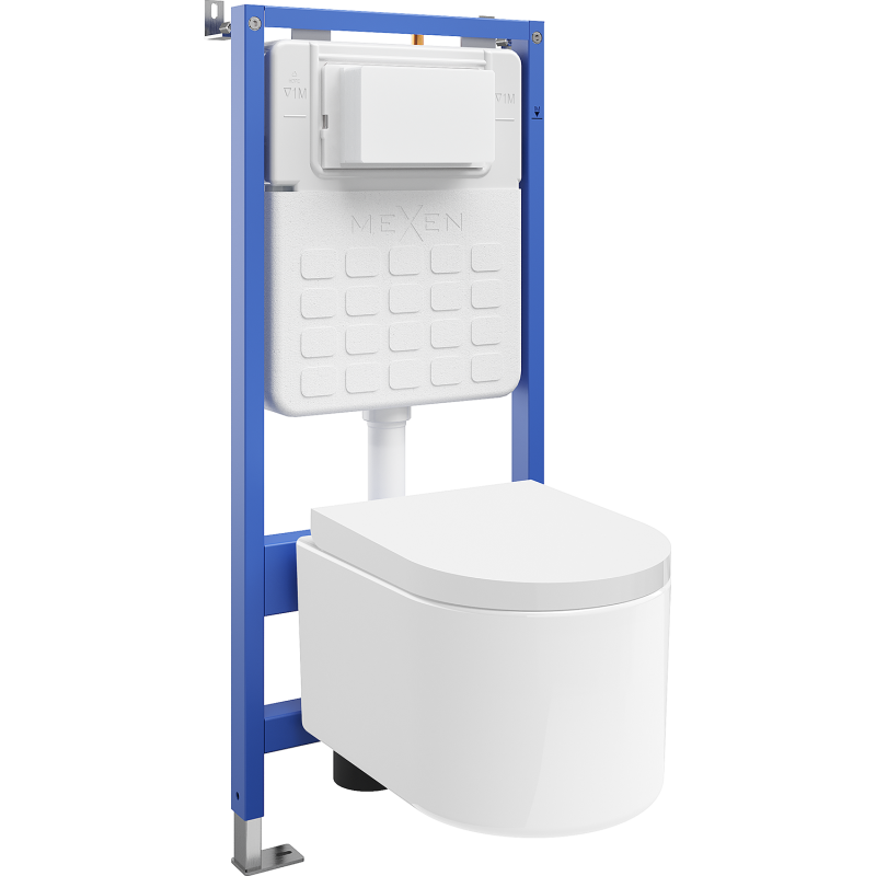 Mexen Sofia inbouwset WC frame Tex Slim met WC-pot en softclose zitting, wit - 610030540200