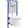 Mexen Sofia Ugradbeni WC set s pneumatskim okvirom Tex Air Slim s WC školjkom i sjedalom s sporim zatvaranjem, bijeli