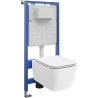 Mexen Stella Unterputz-WC-Set pneumatische Tex Air Slim Heberglocke mit WC-Schüssel und Soft-Close-Sitz, weiß - 610030680900A