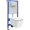 Mexen Stella unutarnji WC set pneumatski okvir Tex Air Slim s WC školjkom i sporospuštajućim daskom, bijeli - 610030680900A
