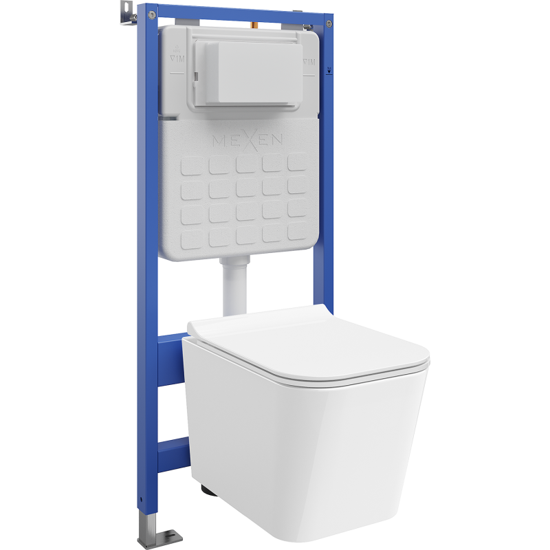Mexen Teo σετ εντοιχισμένου WC σκελετός πνευματικός Tex Air Slim με λεκάνη Tornado